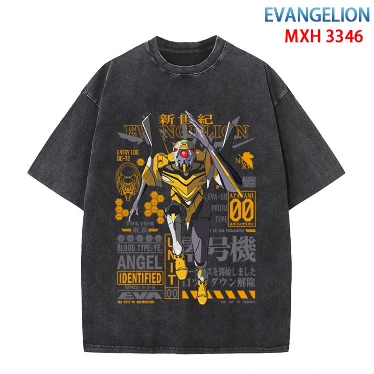 EVA Anime peripheral pure cotton washed and worn T-shirt from S to 4XL MXH-3346