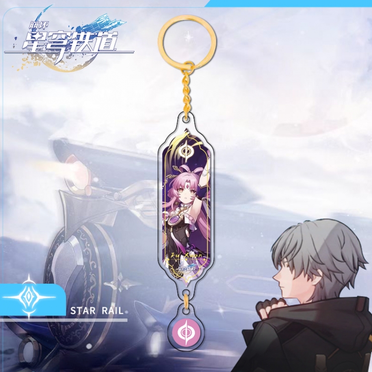 Honkai: Star Gold circular pendant with keychain OPP packaging price for 5 pcs