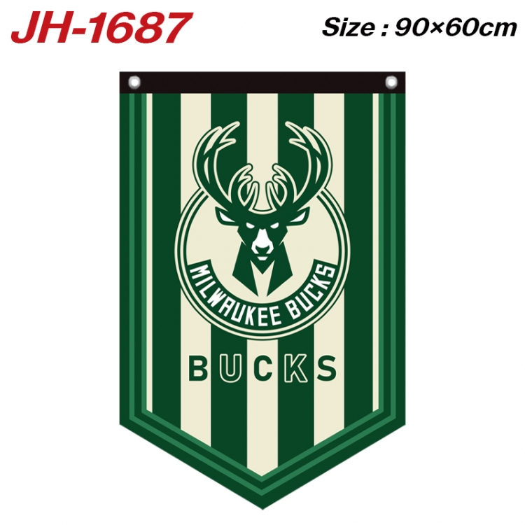 NBA Milwaukee Bucks Peripheral Full Color Printing Banner 90X60CM