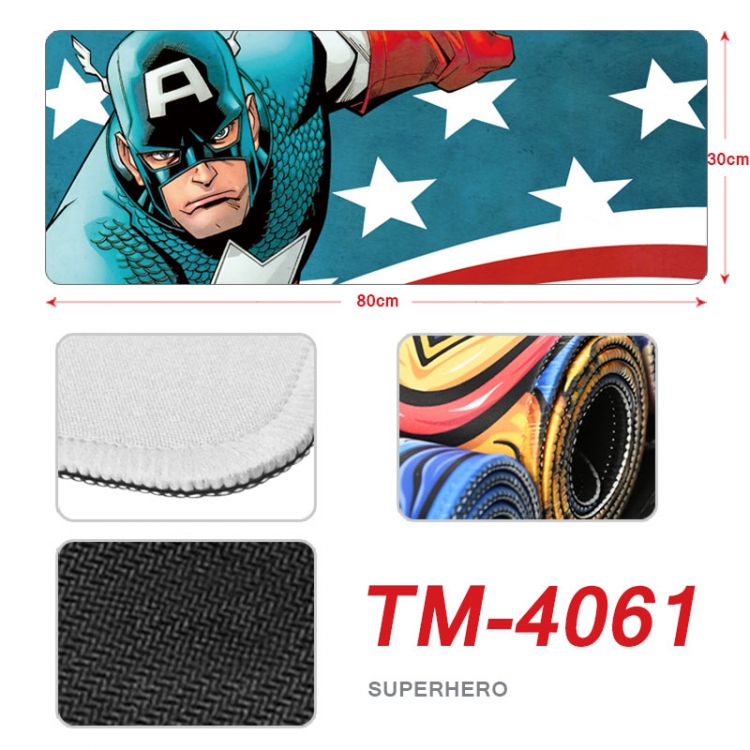 Superhero Anime peripheral new lock edge mouse pad 80X30cm  TM-4061