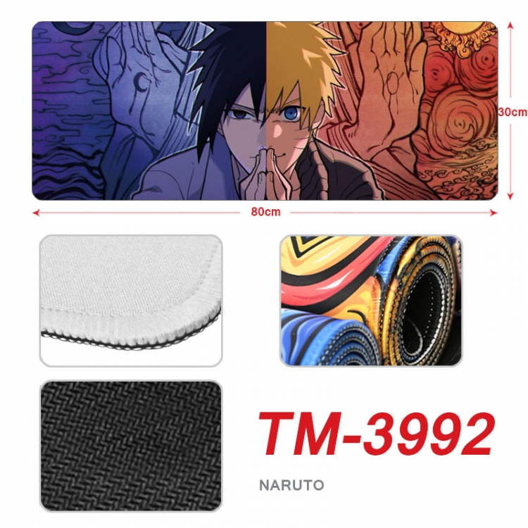 Naruto Anime peripheral new lock edge mouse pad 80X30cm TM-3992