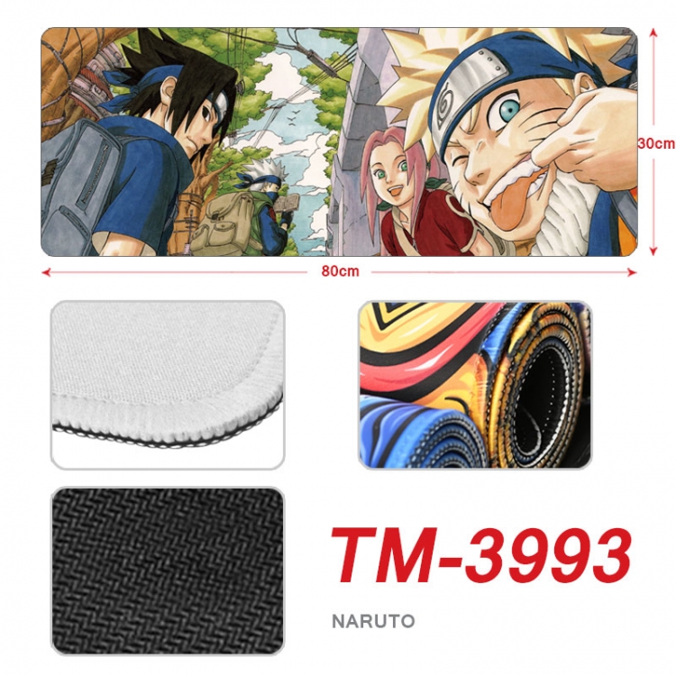 Naruto Anime peripheral new lock edge mouse pad 80X30cm  TM-3993