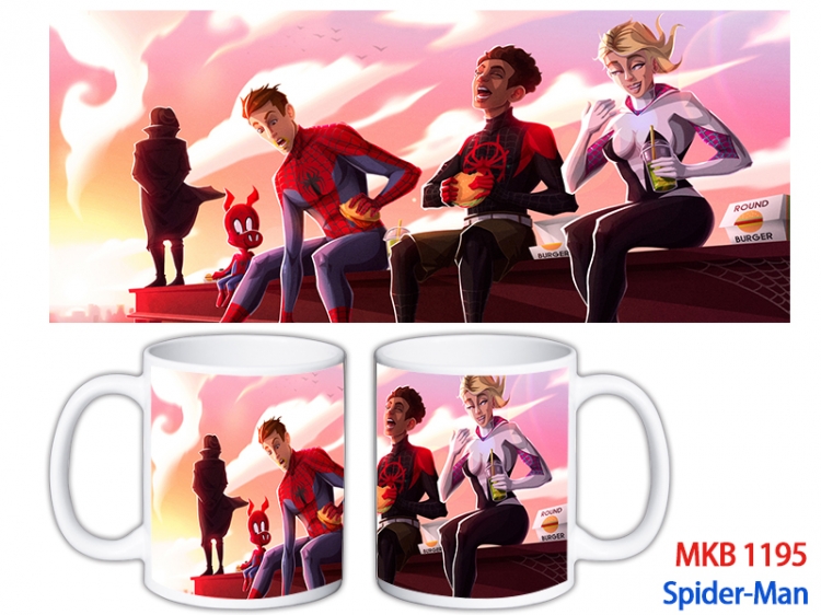 Spider-Man Anime color printing ceramic mug cup price for 5 pcs MKB-1195