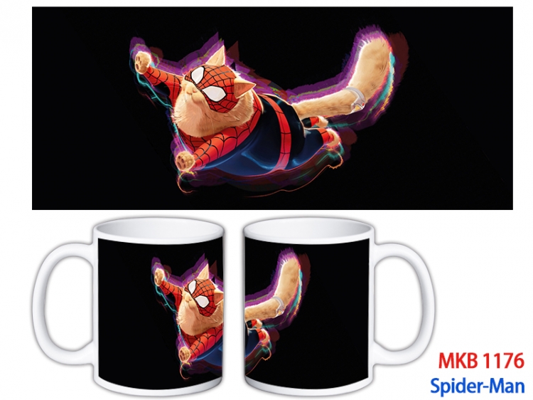 Spider-Man Anime color printing ceramic mug cup price for 5 pcs MKB-1176