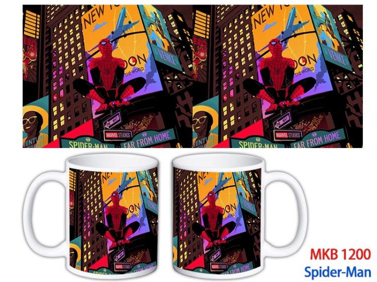 Spider-Man Anime color printing ceramic mug cup price for 5 pcs MKB-1200