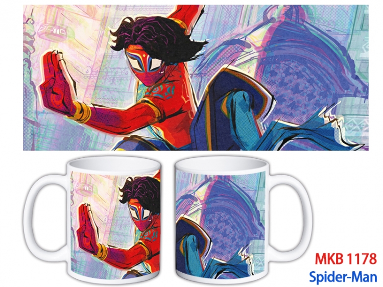 Spider-Man Anime color printing ceramic mug cup price for 5 pcs MKB-1178