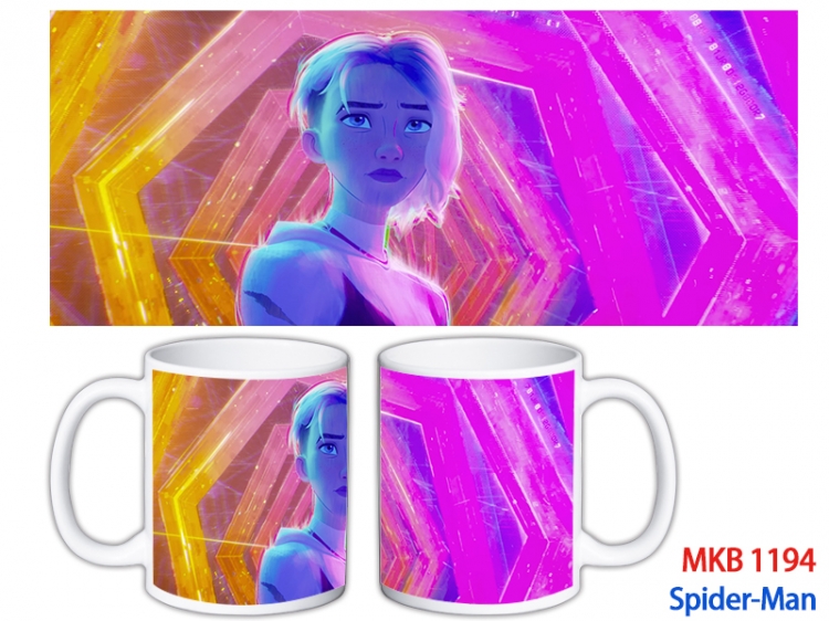 Spider-Man Anime color printing ceramic mug cup price for 5 pcs MKB-1194