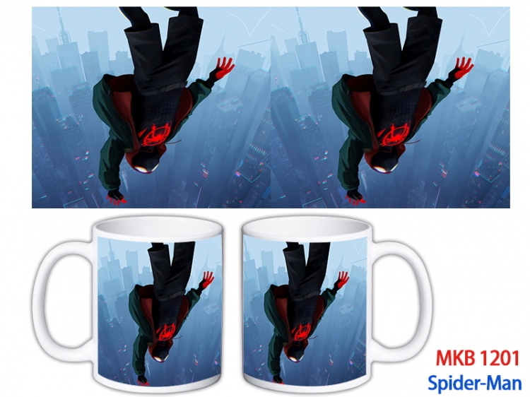 Spider-Man Anime color printing ceramic mug cup price for 5 pcs MKB-1201