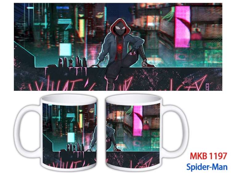 Spider-Man Anime color printing ceramic mug cup price for 5 pcs MKB-1197