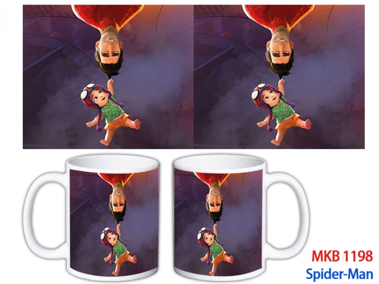Spider-Man Anime color printing ceramic mug cup price for 5 pcs MKB-1198