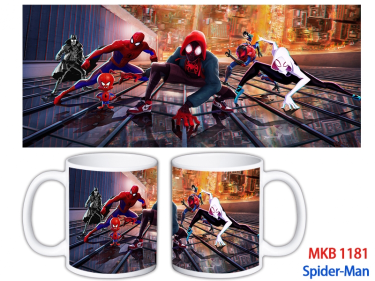 Spider-Man Anime color printing ceramic mug cup price for 5 pcs MKB-1181