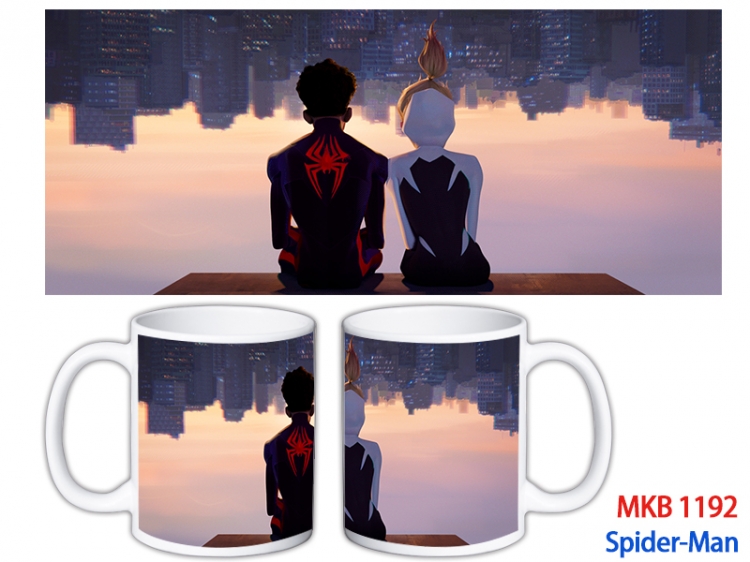 Spider-Man Anime color printing ceramic mug cup price for 5 pcs MKB-1192