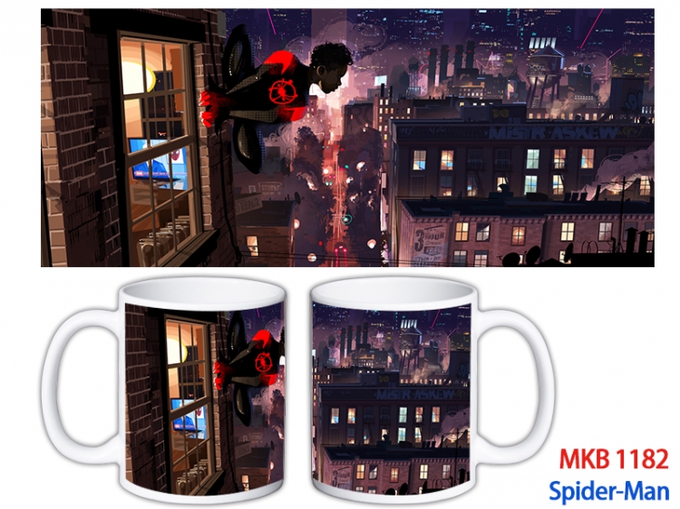 Spider-Man Anime color printing ceramic mug cup price for 5 pcs MKB-1182