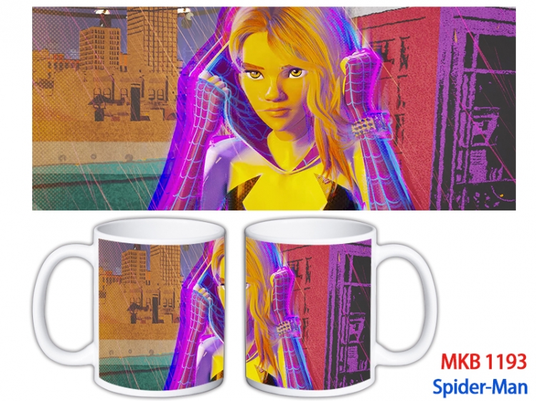 Spider-Man Anime color printing ceramic mug cup price for 5 pcs MKB-1193