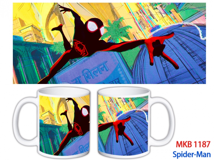Spider-Man Anime color printing ceramic mug cup price for 5 pcs MKB-1187