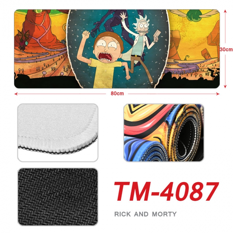 Rick and Morty Anime peripheral new lock edge mouse pad 80X30cm TM-4087