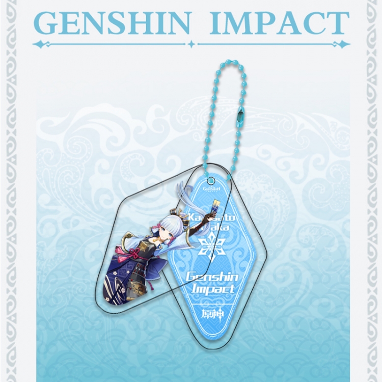 Genshin Impact Double piece transparent acrylic pendant  Key Chain OPP packaging price for 5 pcs