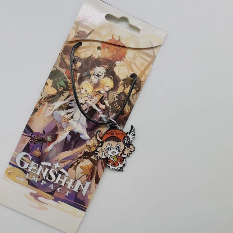 Genshin Impact Anime Surrounding Leather Rope Necklace Pendant price for 5 pcs