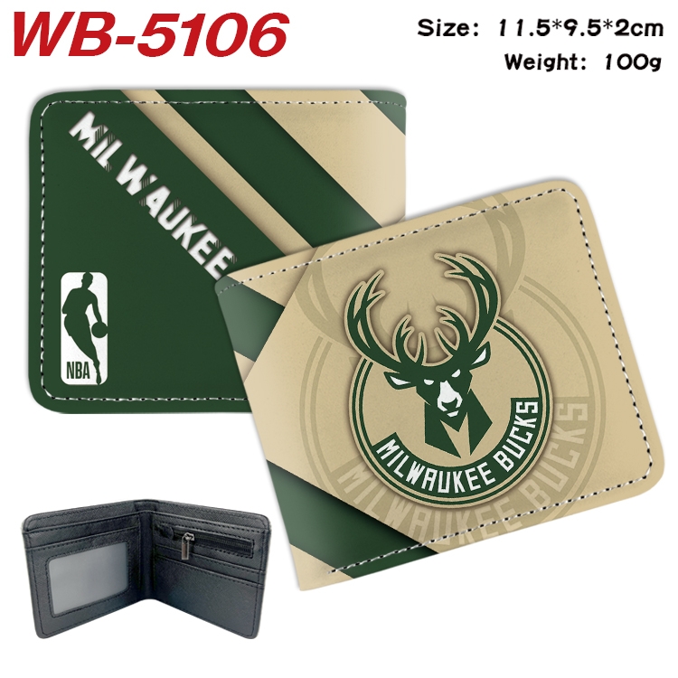 Sports Surroundings Animation color PU leather half fold wallet 11.5X9X2CM WB-5106