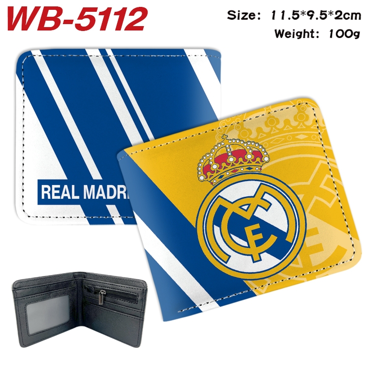 Sports Surroundings Animation color PU leather half fold wallet 11.5X9X2CM WB-5112