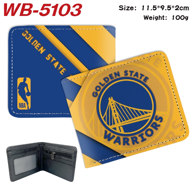 Sports Surroundings Animation color PU leather half fold wallet 11.5X9X2CM WB-5103