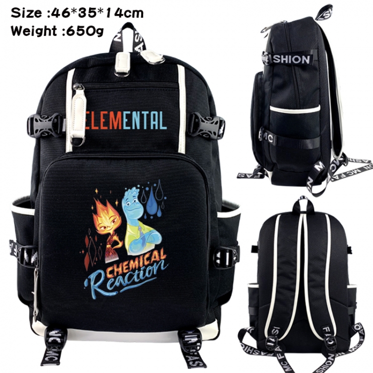 Elemental Data USB backpack Cartoon printed student backpack 46X35X14CM