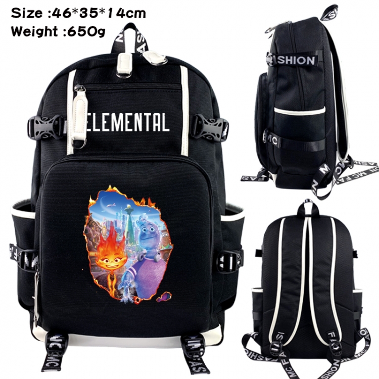 Elemental Data USB backpack Cartoon printed student backpack 46X35X14CM