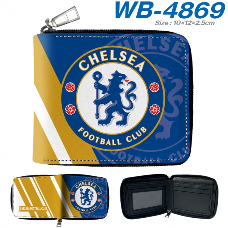 Chelsea F.C color short full zip folding wallet 10x12x2.5cm color short full zip folding wallet 10x12x2.5cm WB-4869