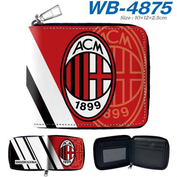 A.C. Milan color short full zip folding wallet 10x12x2.5cm color short full zip folding wallet 10x12x2.5cm WB-4875