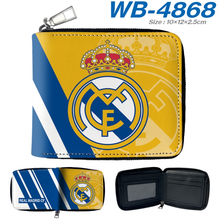 Real Madrid CF color short full zip folding wallet 10x12x2.5cm color short full zip folding wallet 10x12x2.5cm WB-4868