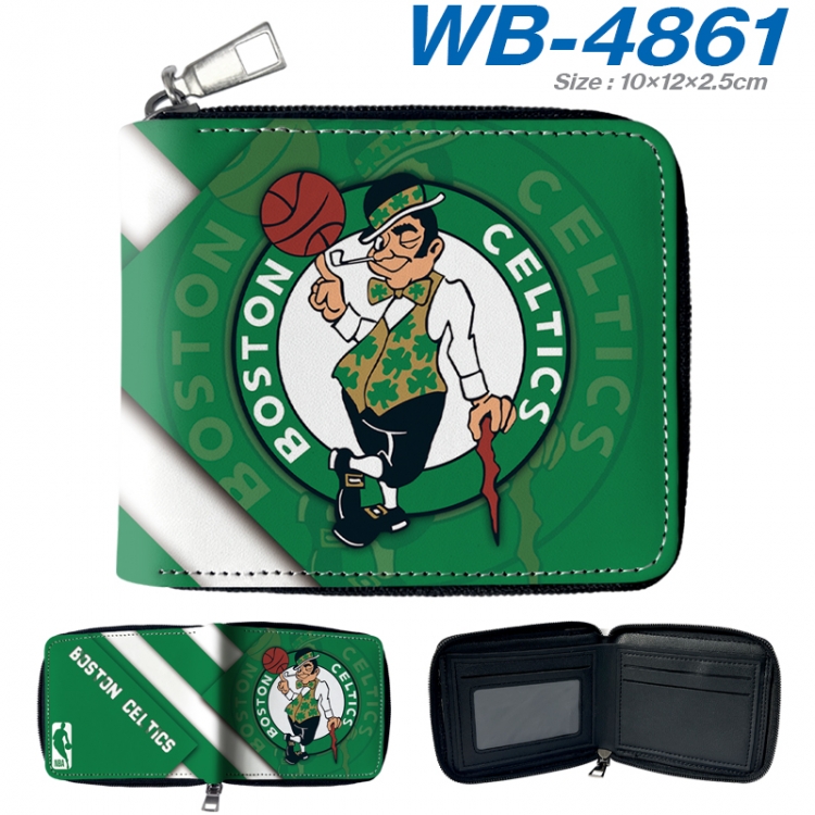 Boston Celtics color short full zip folding wallet 10x12x2.5cm color short full zip folding wallet 10x12x2.5cm WB-4861
