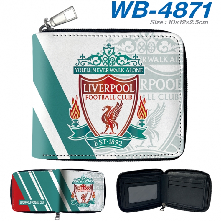 Liverpool F.C. color short full zip folding wallet 10x12x2.5cm color short full zip folding wallet 10x12x2.5cm WB-4871
