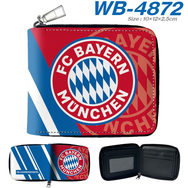 FC Bayern Munich( color short full zip folding wallet 10x12x2.5cm color short full zip folding wallet 10x12x2.5cm WB-487