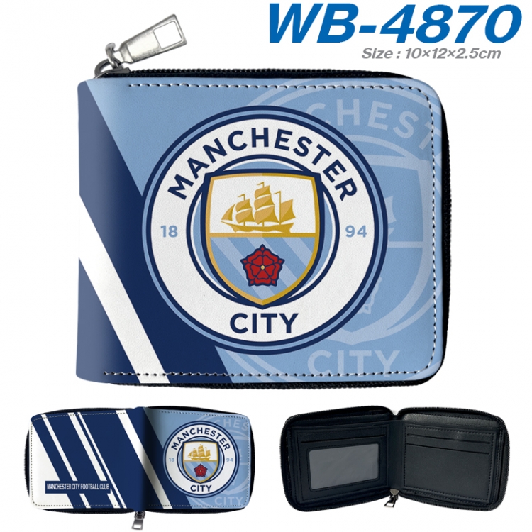 Manchester City F.C color short full zip folding wallet 10x12x2.5cm color short full zip folding wallet 10x12x2.5cm WB-4