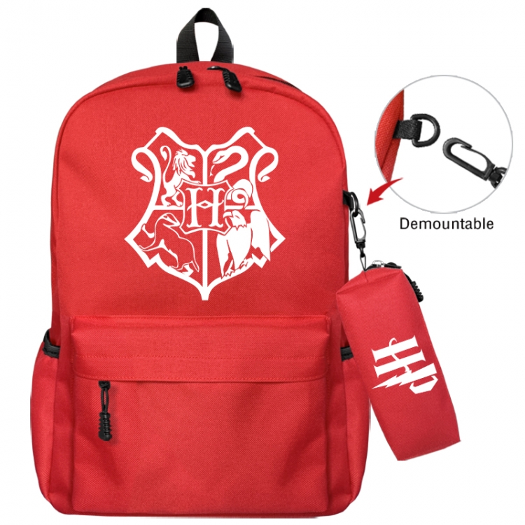 Harry Potter Animation backpack schoolbag+small pen bag school bag 43X35X12CM
