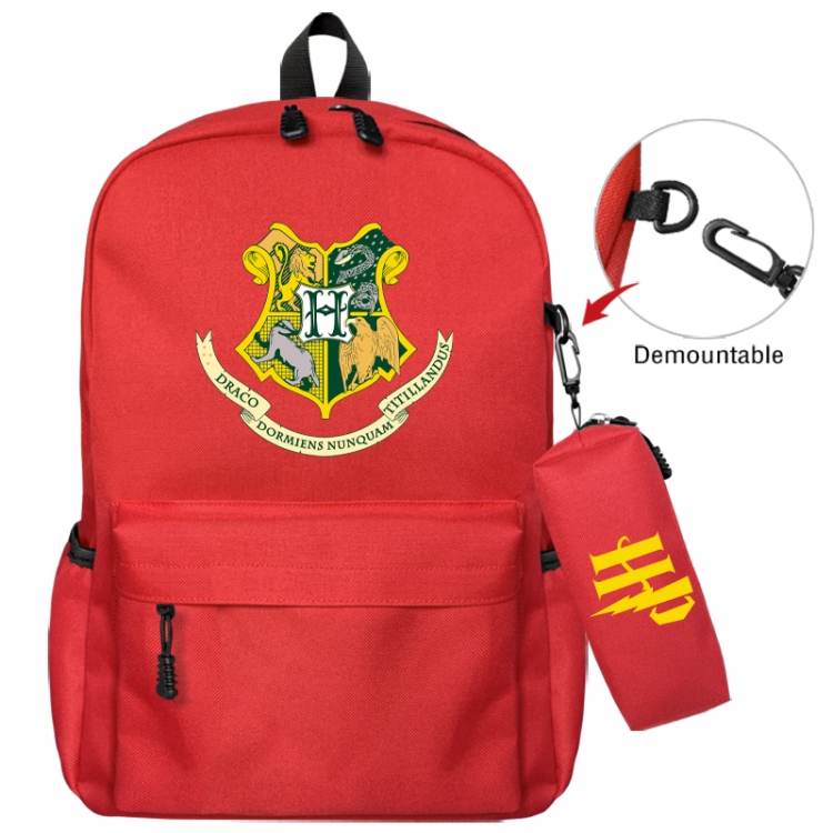 Harry Potter Animation backpack schoolbag+small pen bag school bag 43X35X12CM