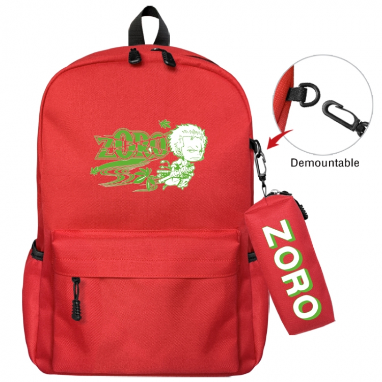 One Piece Animation backpack schoolbag+small pen bag school bag 43X35X12CM