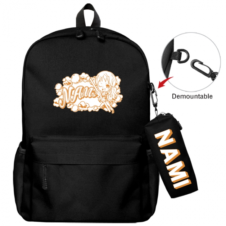 One Piece Animation backpack schoolbag+small pen bag school bag 43X35X12CM