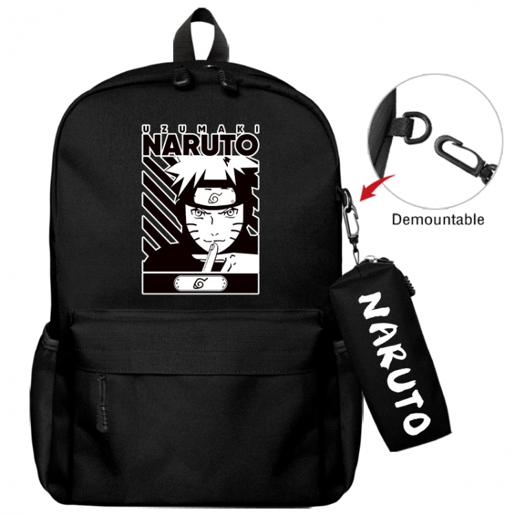 Naruto Animation backpack schoolbag+small pen bag school bag 43X35X12CM