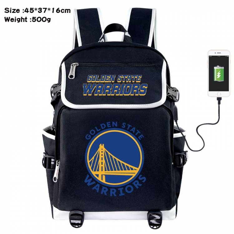 NBA Anime Flip Data Cable USB Backpack School Bag 45X37X16CM