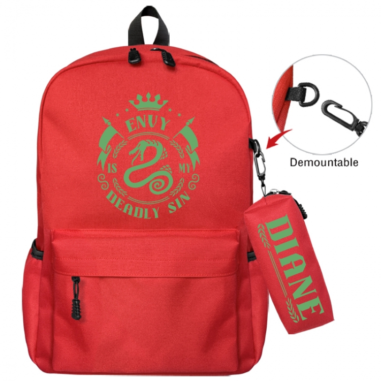 The Seven Deadly Sins Animation backpack schoolbag+small pen bag school bag 43X35X12CM