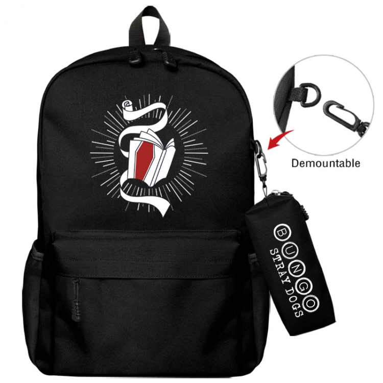 Bungo Stray Dogs Animation backpack schoolbag+small pen bag school bag 43X35X12CM