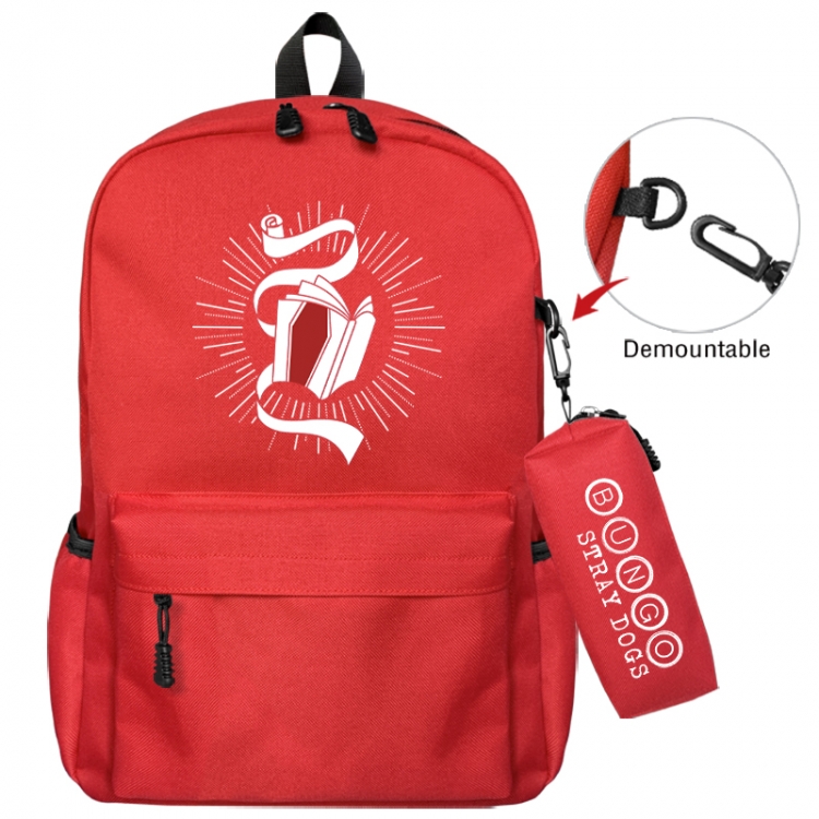 Bungo Stray Dogs Animation backpack schoolbag+small pen bag school bag 43X35X12CM