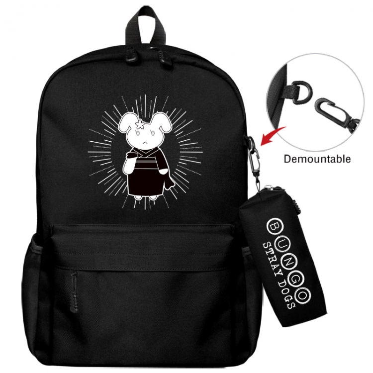 Bungo Stray Dogs Animation backpack schoolbag+small pen bag school bag 43X35X12CM