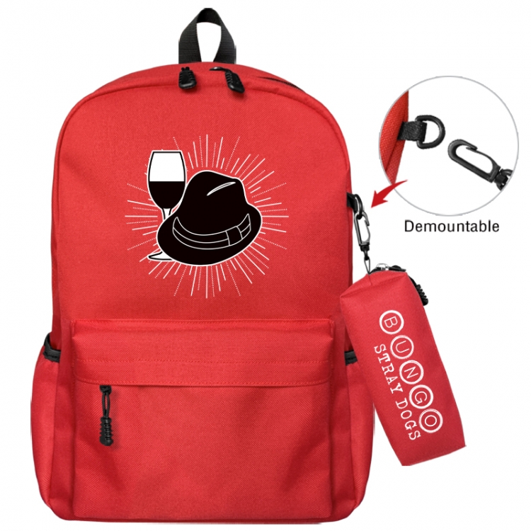 Bungo Stray Dogs Animation backpack schoolbag+small pen bag school bag 43X35X12CM