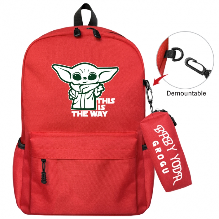 Star Wars Animation backpack schoolbag+small pen bag school bag 43X35X12CM