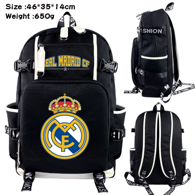 Football Data USB backpack Cartoon printed student backpack 46X35X14CM 650G