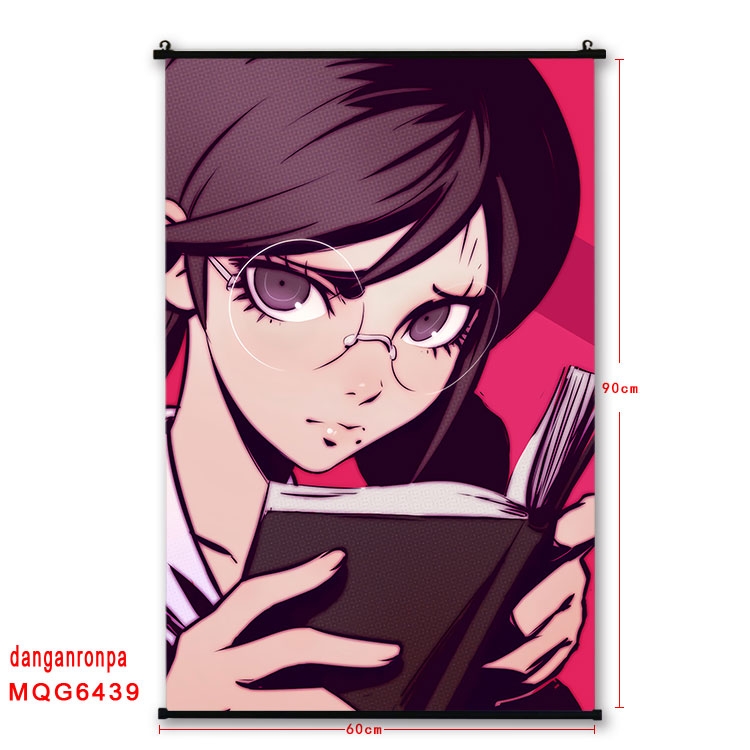 Dangan-Ronpa Anime black Plastic rod Cloth painting Wall Scroll 60X90CM MQG-6439