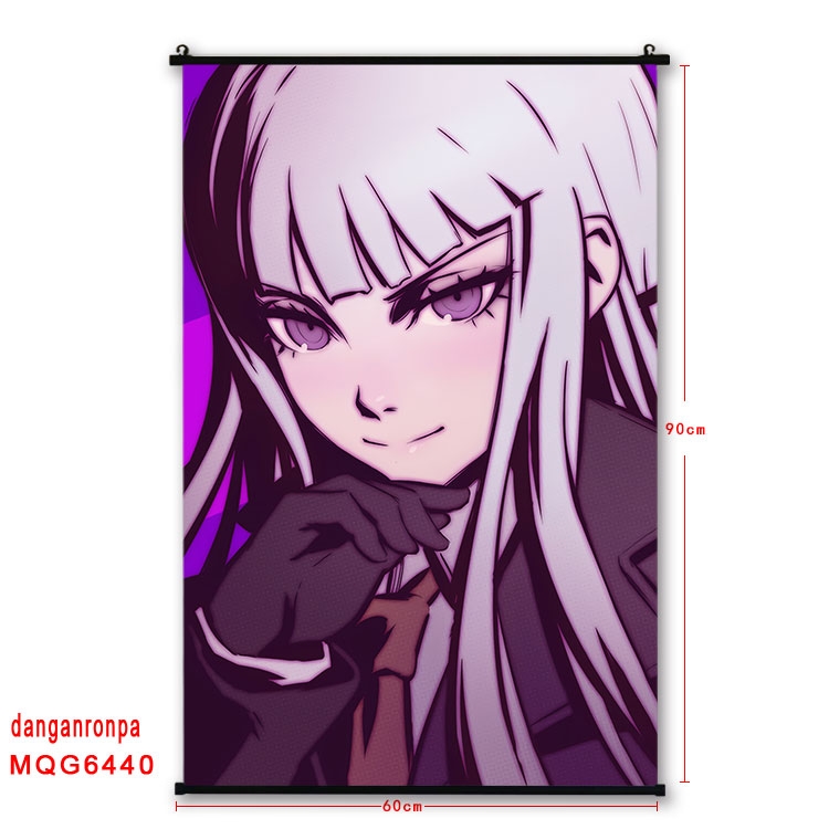 Dangan-Ronpa Anime black Plastic rod Cloth painting Wall Scroll 60X90CM MQG-6440