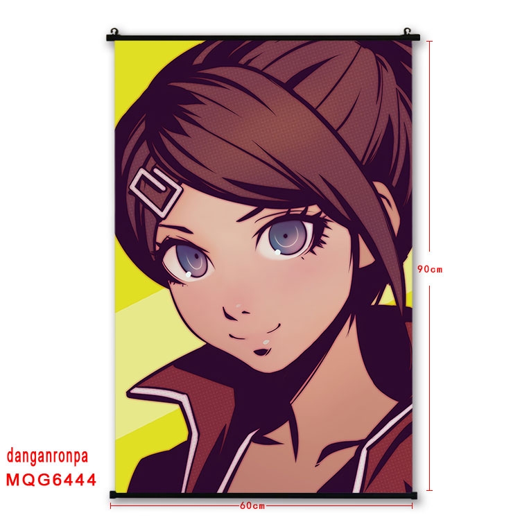 Dangan-Ronpa Anime black Plastic rod Cloth painting Wall Scroll 60X90CM MQG-6444